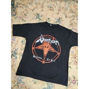 VTG 90's Venom Welcome To Hell Death Black Metal Shirt Single Stitch Medium